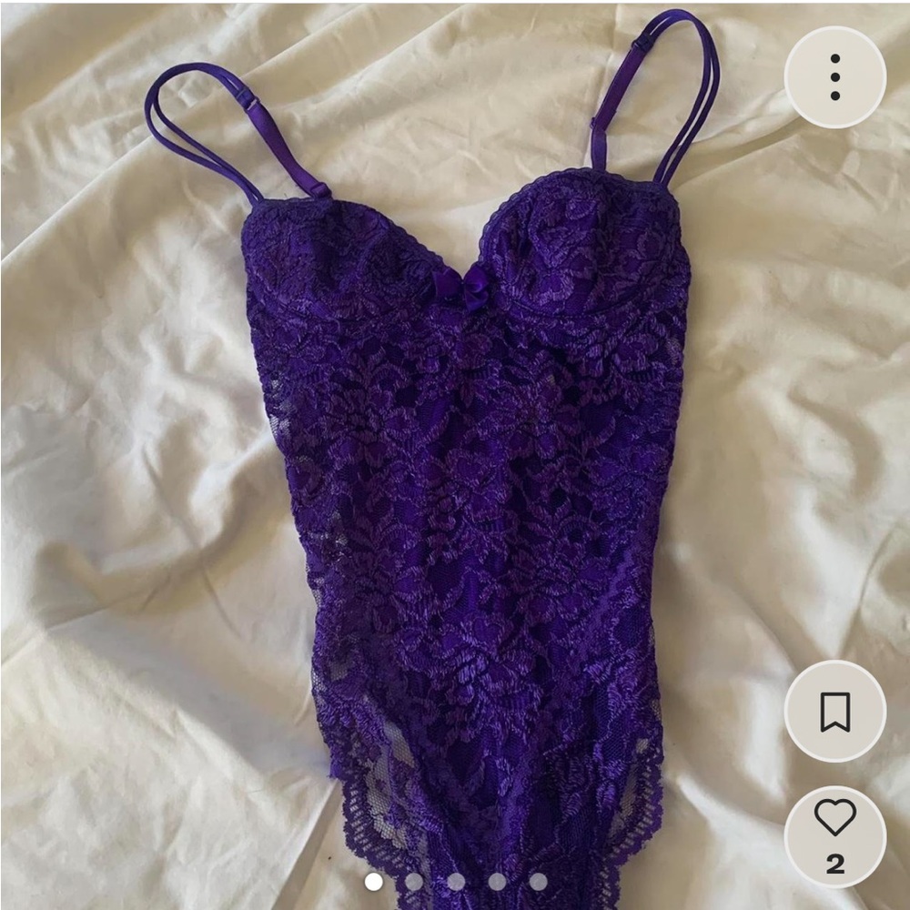 Victoria's Secret Vintage Purple Lace Bodysuit